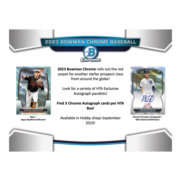 2023BowmanChromeBaseballHTAJumboBox_1 2023 Bowman Chrome Baseball HTA Jumbo Box