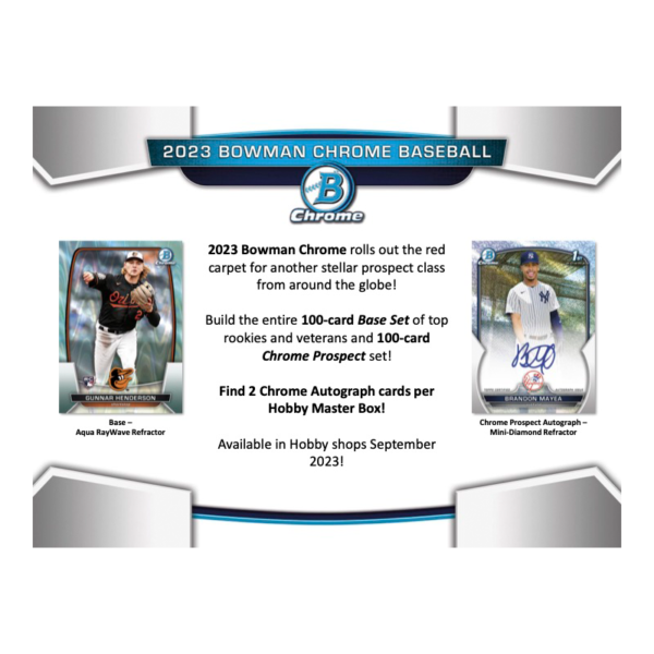 2023BowmanChromeBaseballHobbyBox_1 2023 Bowman Chrome Baseball Hobby Box