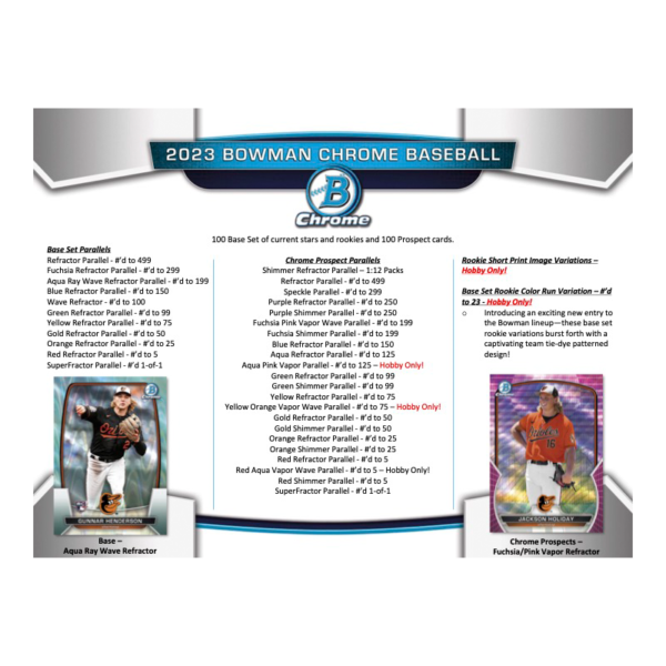 2023BowmanChromeBaseballHobbyBox_2 2023 Bowman Chrome Baseball Hobby Box