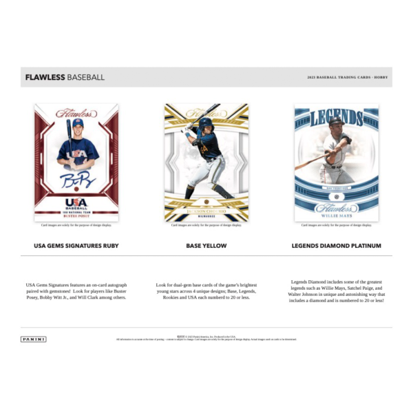 2023 Panini Flawless Baseball Hobby 2 Box Case