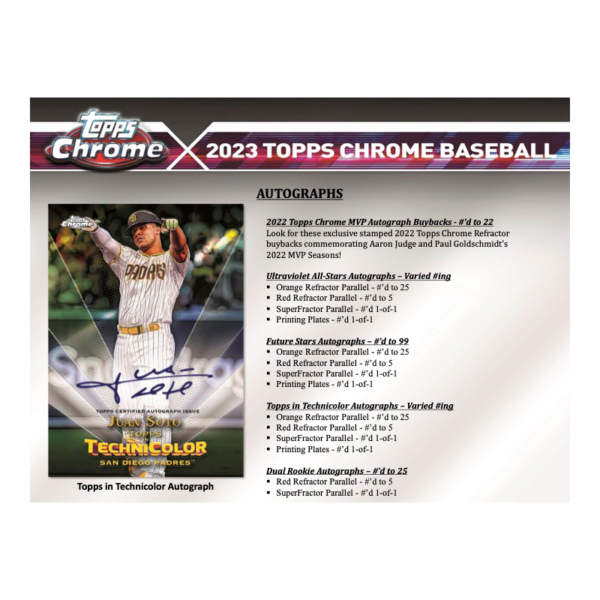 2023ToppsChromeBaseballHobbyBox_8 2023 Topps Chrome Baseball Hobby Box