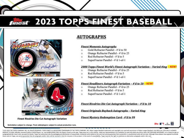 2023ToppsFinestBaseballHobbyBox6_df657045-03fa-47b6-8456-835302d97f05 2023 Topps Finest Baseball Hobby 8 Box Case