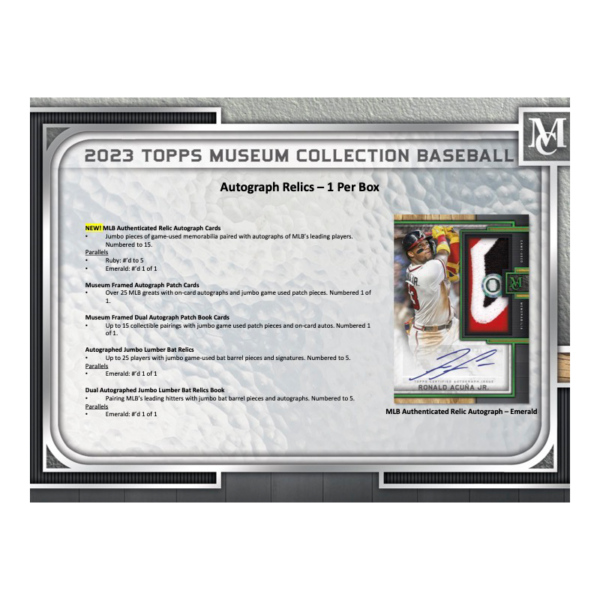 2023ToppsMuseumCollectionBaseballHobbyBox_4_9e8e8ec6-f3e2-4c94-bb37-95ebfabd5f60 2023 Topps Museum Collection Baseball Hobby 12 Box Case