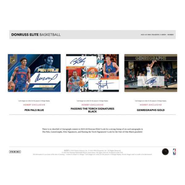 2023_24PaniniDonrussEliteBasketballHobbyBox_3 2023/24 Panini Donruss Elite Basketball Hobby Box