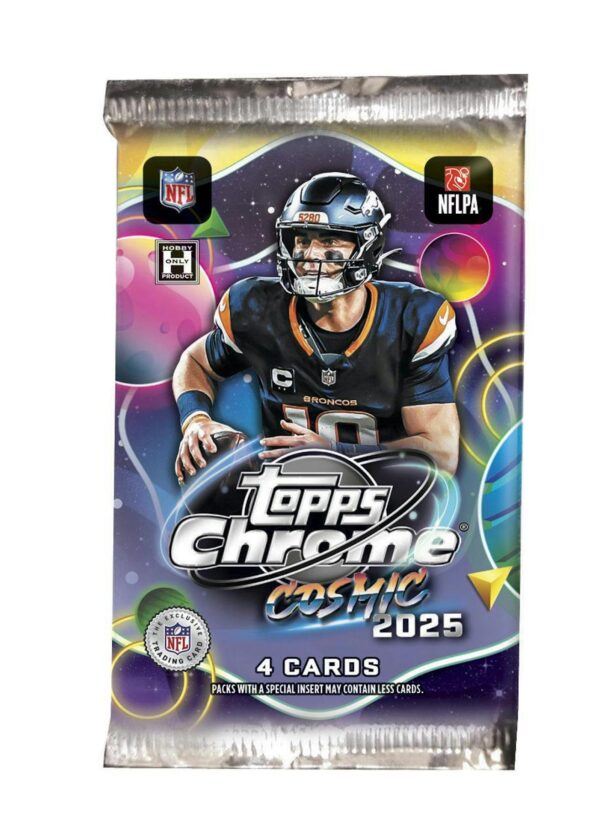 25-cosmicchrome-fb-hobby-pack 2025 Topps Cosmic Chrome Football Hobby 8-Box Case