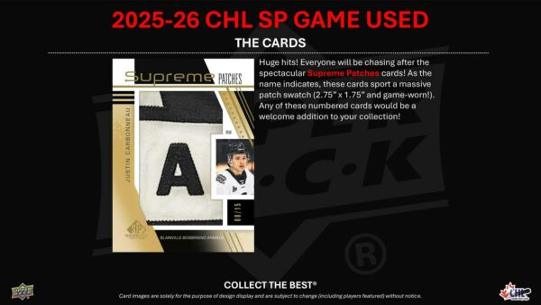 940861ss-6 2025/26 Upper Deck CHL SP Game Used Hockey Hobby 20-Box Case