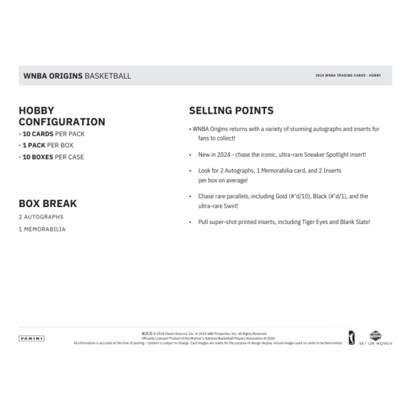resizing_for_shopify_-_2024-10-07T184912.893 2024 Panini Origins WNBA Basketball Hobby 10 Box Case